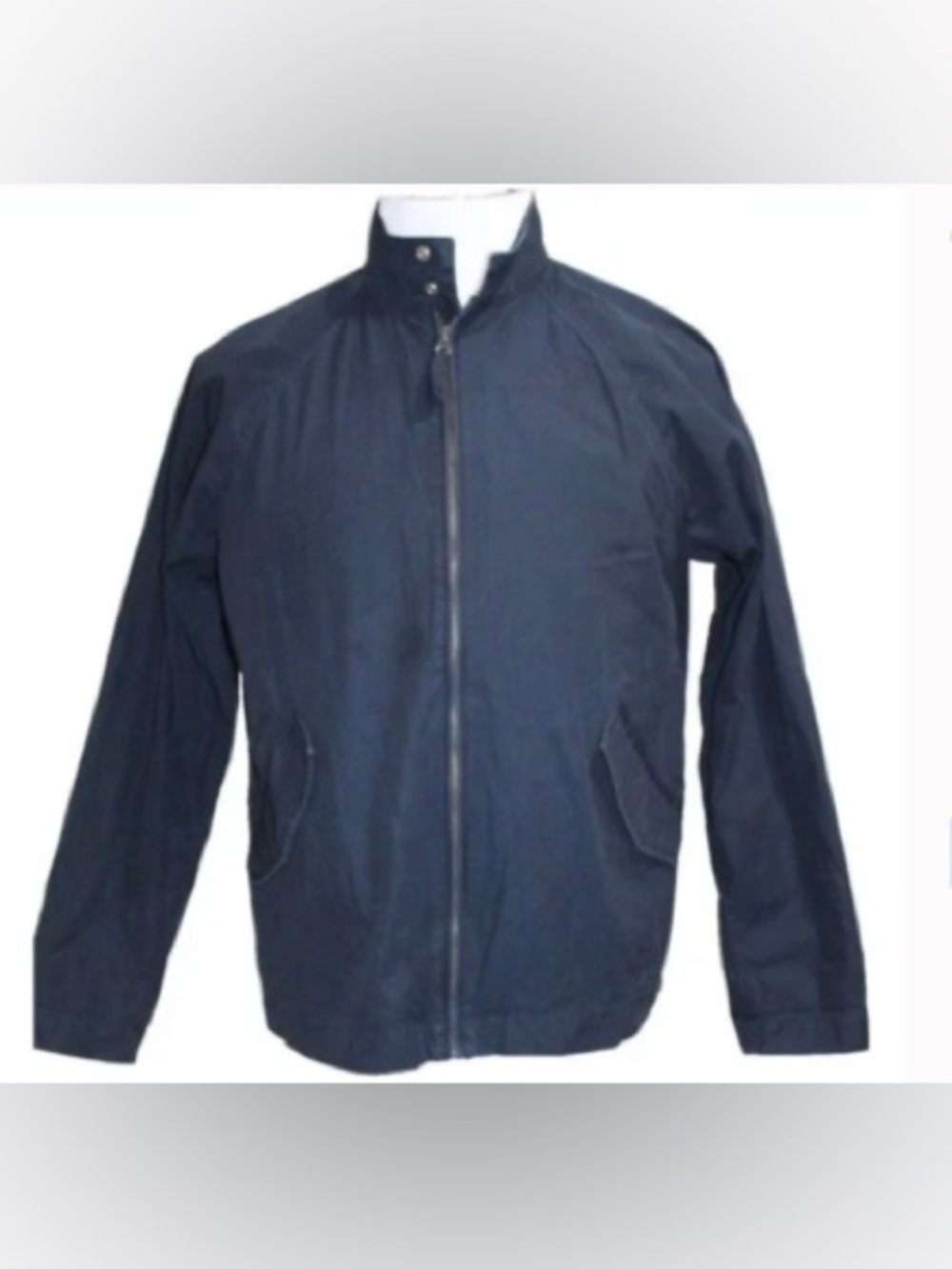 Everlane Men's Navy Zip-Front Casual Jacket Cotton